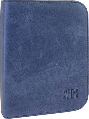 Carens Crazy Lacivert 20LI Hakiki Deri Kalem Çantası
