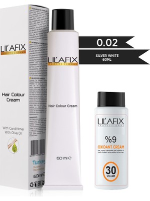 Lil'afix  0.02  Silver White Krem Tüp Boya-30 V Oksidan 60 ml