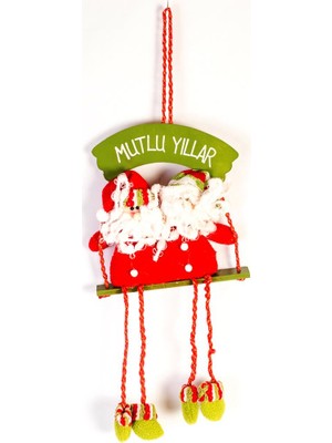 Event Party Store Yılbaşı Kapı Süs Mutlu Yıllar 2'li Noel Baba