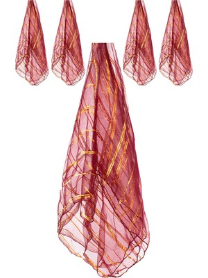 Kına Atölyesi Simli Şifon Mendil 5 Adet