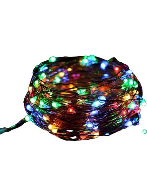 Buffer Pilli Renkli Peri LED Işık Saçak 10 Metre Dekoratif Aydınlatma (Rgb)