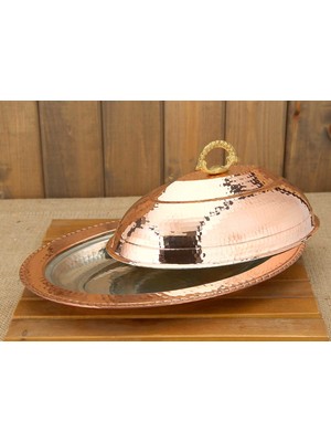 Maraş Market Bakır Kayık Sahan 30 cm