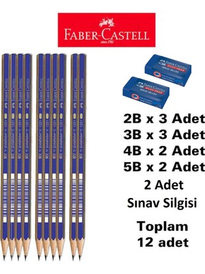 Südor Dereceli Kalem Seti 10 Adet Faber Sınav Silgisi 2 Adet 2b 3 Adet 3b 3 Adet 4b 2 Adet 5b 2ADET