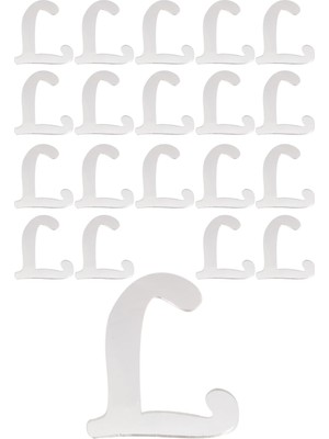 Kına Atölyesi 20 Adet Karışık Pleksi Harfler Gümüş 3 cm