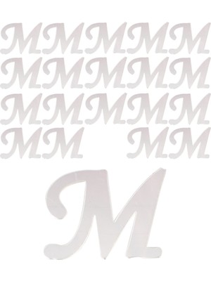 Kına Atölyesi 20 Adet Karışık Pleksi Harfler Gümüş 3 cm