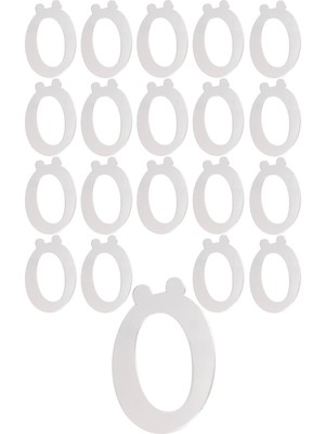 Kına Atölyesi 20 Adet Karışık Pleksi Harfler Gümüş 3 cm