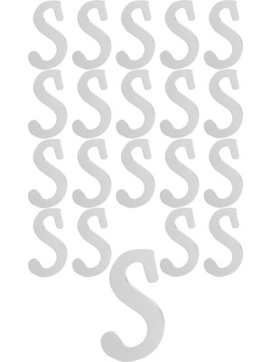 Kına Atölyesi 20 Adet Karışık Pleksi Harfler Gümüş 3 cm