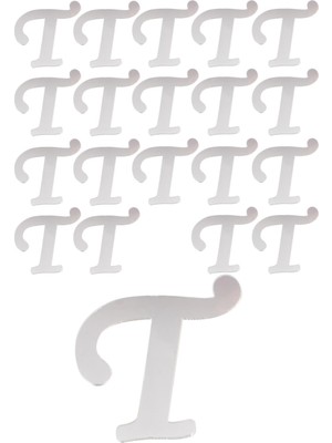 Kına Atölyesi 20 Adet Karışık Pleksi Harfler Gümüş 3 cm