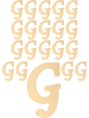 Kına Atölyesi 20 Adet Karışık Pleksi Harf 4cm Gold