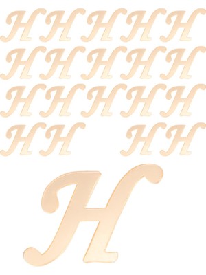 Kına Atölyesi 20 Adet Karışık Pleksi Harf 4cm Gold