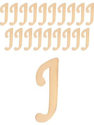 Kına Atölyesi 20 Adet Karışık Pleksi Harf 4cm Gold