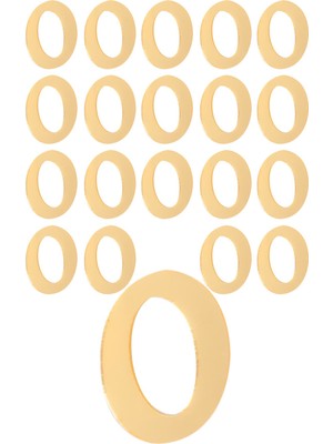 Kına Atölyesi 20 Adet Karışık Pleksi Harf 4cm Gold