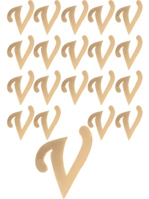 Kına Atölyesi 20 Adet Karışık Pleksi Harf 4cm Gold