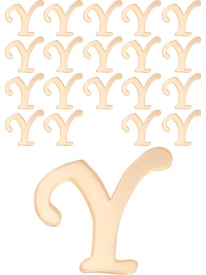 Kına Atölyesi 20 Adet Karışık Pleksi Harf 4cm Gold