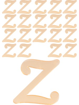 Kına Atölyesi 20 Adet Karışık Pleksi Harf 4cm Gold