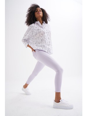 Quzu Cepli Skinny Pantolon Lila