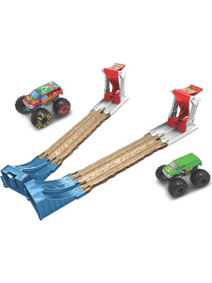 Hot Wheels Monster Trucks Çifte Çarpışma 3'Ü 1 Arada Oyun Seti, 4-8 Yaş İçin Gyc80