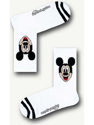 Neşeli Çoraplar 5'li Mickey Mouse Atletik Çorap Set