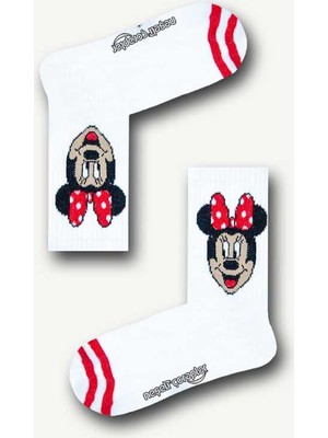 Neşeli Çoraplar 5'li Mickey Mouse Atletik Çorap Set