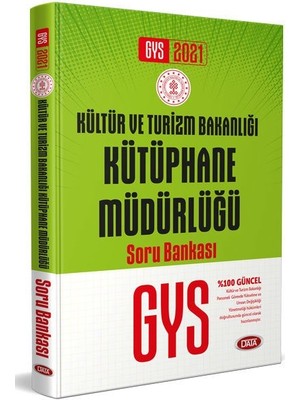Data Yayınları 2021 Kültür ve Turizm Bakanlığı Kütüphane Müdürlüğü GYS Soru Bankası