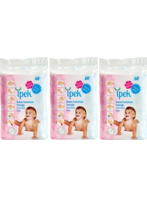 Ipek Bebek Temizleme Pamuğu - 180 Adet
