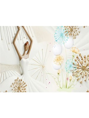 Eko Dekor 3 Boyutlu Tasarım Duvar Kağıtları 155 Kanvas Tek Parca