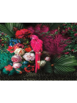 Eko Dekor Tropik Desen 3D Duvar Kağıdı Kanvas Tek Parca