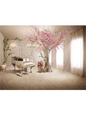 Eko Dekor Çiçek Desen 3D Özel Tasarım Duvar Kağıdı 0139 Kanvas Tek Parca