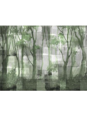 Eko Dekor Sanatsal Jungle Özel Tasarım Duvar Kağıdı Vinil