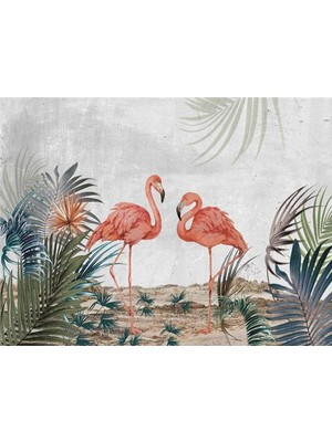 Eko Dekor Tropikal Yapraklı Ağaçlar 3D Duvar Kağıdı Vinil