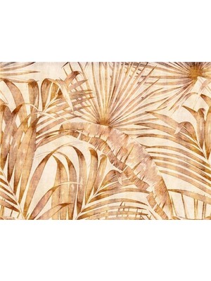 Eko Dekor Floral Vintage Özel Tasarım Duvar Kağıdı Kanvas Tek Parca