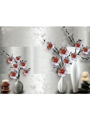 Eko Dekor Çiçek Desen 3D Özel Tasarım Duvar Kağıdı 055 Vinil