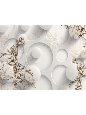 Eko Dekor Çiçek Desen 3D Özel Tasarım Duvar Kağıdı 093 Vinil