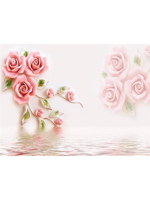 Eko Dekor Çiçek Desen 3D Özel Tasarım Duvar Kağıdı 030 Vinil