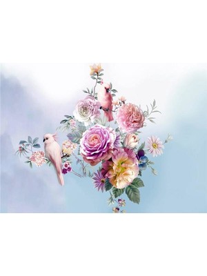 Eko Dekor Çiçek Desen 3D Özel Tasarım Duvar Kağıdı 0130 Vinil