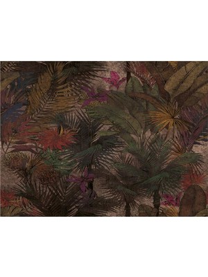 Eko Dekor Botanik Özel Tasarım Duvar Kağıdı Kanvas Tek Parca