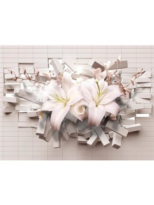 Eko Dekor Çiçek Desen 3D Özel Tasarım Duvar Kağıdı 0126 Vinil