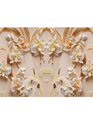 Eko Dekor 3D Özel Tasarım Çiçek Desen Boyutlu Duvar Kağıdı Vinil