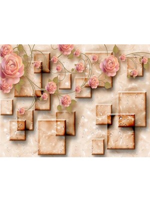 Eko Dekor Çiçek Desen 3D Özel Tasarım Duvar Kağıdı 079 Vinil