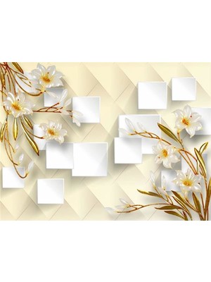 Eko Dekor Çiçek Desen 3D Özel Tasarım Duvar Kağıdı 042 Vinil