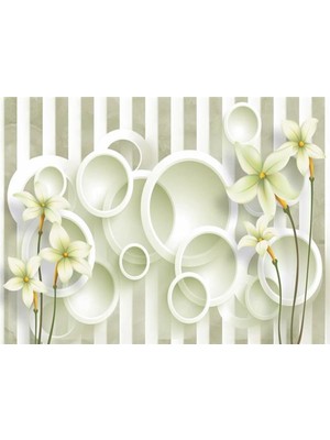 Eko Dekor Çiçek Desen 3D Özel Tasarım Duvar Kağıdı 0100 Vinil