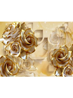 Eko Dekor Çiçek Desen 3D Özel Tasarım Duvar Kağıdı 049 Vinil