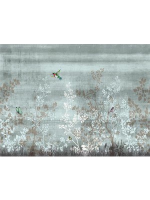 Eko Dekor Vintage Özel Tasarım Duvar Kağıdı Kanvas Tek Parca