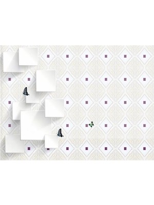 Eko Dekor Çiçek Desen 3D Özel Tasarım Duvar Kağıdı 076 Vinil