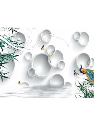 Eko Dekor Çiçek Desen 3D Özel Tasarım Duvar Kağıdı 099 Kanvas Tek Parca