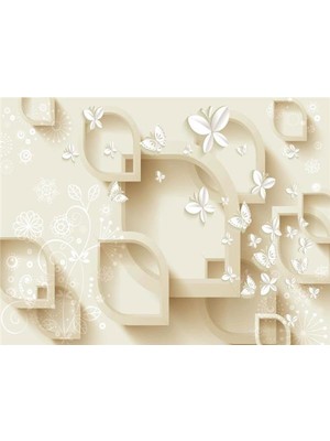 Eko Dekor Çiçek Desen 3D Özel Tasarım Duvar Kağıdı 0102 Kanvas Tek Parca