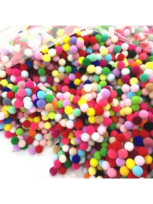 Hobiceyiz Polyester Ponpon Küçük Boy 1000 Adet Karışık Renk