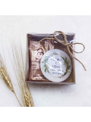 Hayaller Dükkanı 30 Adet Açacak Magnet Kutulu ve Türk Kahveli Nişan Liği Nikah Şekeri