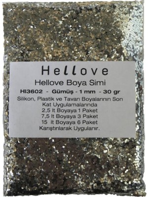 Hellove Boya Simi Silikon Sentetik Tavan Duvar Boya Badana Simi