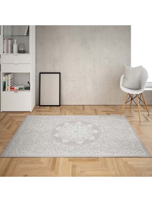 Bona Fortuna Osmanlı Motifler Desenli Göbekli Dijital Baskı Yıkanabilir Kaymaz Taban Klasik Salon Halı ve Yolluk